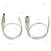 Transparent Female Male DC Power Adapter Pigtail Cable 5.5x2.1mm 12V Jack Connector Extension Cord For LED Strip Lights WDAGTH