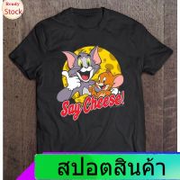 ถูกสุด เสื้อยืดผู้ชายและผู้หญิง เสื้อยืดแขนสั้นพิมพ์ลายการ์ตูน Jerry Say Cheese Portrait Fishing สําหรับผู้ชาย f