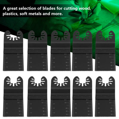 ใบเลื่อยวงเดือน Oscillating Blade 34mm Bi-metal Saw Blade for Cutting Soft Metals Wood Plastics 10 Pieces / Bag