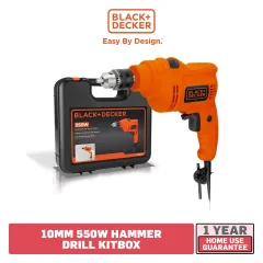 Black+Decker HD555KMPR Hammer Drill Kit, 550 Watt, 3.8 kg