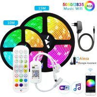 20M 30M RGB LED Strip Lights 5050 2835 5M 10M 15M Leds Tape Ribbon DC 12V LED Strip Lamp IR WiFi Bluetooth Controller Adapter EU LED Strip Lighting