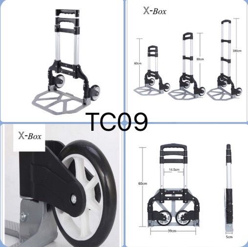 x-box-รถเข็น-carry-cart-รถเข็นอลูมิเนียม-2-ล้อพับได้-รถเข็นอเนกประสงค์-รถเข็นของพับเก็บได้-สายรัด