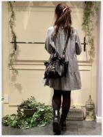 Japanese Maison Pear Blossom New Closure Double-side Segment Bow Knot Size Messenger Shoulder Handbag 〖LYUE〗