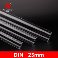 Flowcolour 2pcs 25mm Transparent Acrylic Lucite Tube Plastic Hard Clear Acrylic Organic Bonding Aquarium