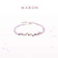 MARON✨ สร้อยข้อมือดาวนพเก้า (โซ่เงิน) X อัญมณีมงคล ควอตซ์ลาเวนเดอร์ เสริมดวงประจำวัน | My Nine Lucky Stars Chain Bracelet with Lavender Quartz เงินแท้ พลอยแท้