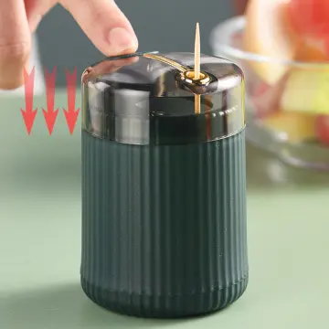 Portable Wooden Toothpick Holder Pocket Tooth Pick Dispenser