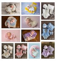 Don&amp;Judy Newborn Photography Props Hat Headband Lace Romper Bodysuits Outfit Baby Girl Dress Costume Photography Clothing 2023 Sets  Packs