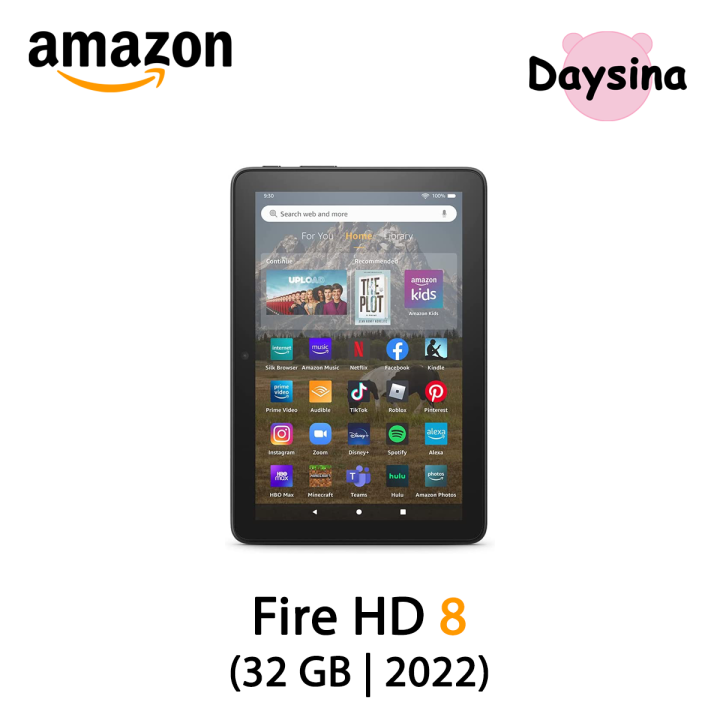 Fire HD 8 tablet, 8” HD Display, 32 GB, 30% faster processor,  designed for portable entertainment, (2022 release), Black