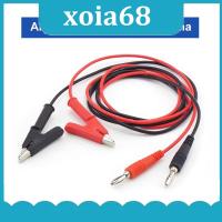 xoia68 Shop 1M 4mm Banana Plug Alligator Clip Test Cable Probe Multimeter Double Ended Crocodile Electric Wire