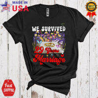 We Survived 29 Years Of Marriage 29Th Wedding Anniversary Couple Family Tshirt