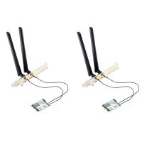 2X 1730Mbps Dual Band Wireless AC 9560 Desktop Kit Bluetooth 5.0 802.11Ac M.2 CNVI 9560NGW Wifi Card