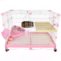 Rabbit Cage Automatic Defecation Rabbit Cage Household Extra Large Rabbit Cage Rabbit Villa Rabbit House Dutch Pig Cage