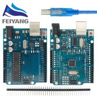 บอร์ดพัฒนา UNO R3 ATmega328P CH340 CH340G สําหรับ Arduino UNO R3 พร้อมหัวต่อพินตรงพร้อมสายเคเบิล