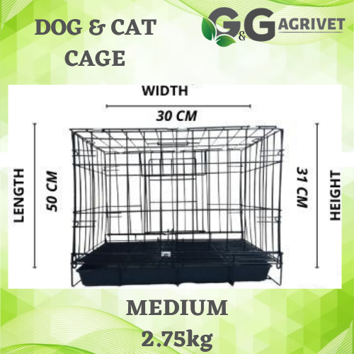 [G&G AGRIVET] MEDIUM DOG CAGE/RANDOM COLOR/size 50*30*31/cats/Pet cage