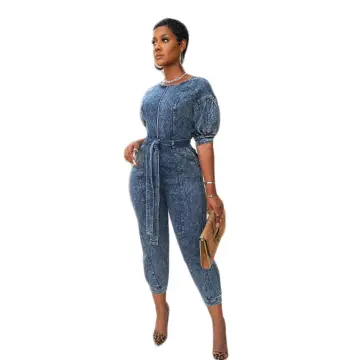 Source 2022 Wholesale Cotton Jeans Baby Children Jumpsuit Autumn Wash Solid  Color Kids Denim Jumpsuit on malibabacom