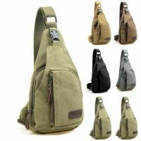 Men Sling Bag Chest Cross Body Shoulder Canvas Messenger Pack Travel Hiking Waist Packs Pack