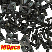 100Pcs ผสมโลหะสกรู Fastener คลิป M5 Self-Tapping สกรูรถ Retainer คลิปสกรูสำหรับรถมอเตอร์สกู๊ตเตอร์ A Moped E-Bike