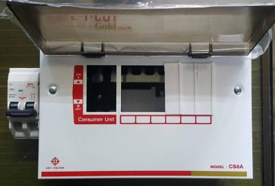 SAFE T CUT (สีขาว) ตู้คอนซูเมอร์รุ่น SAFE-T-CUT GOLD 6 ช่อง พร้อมเมนไฟ 50A แถมฟรี ลูกไฟสกิต 20A/32A อย่างละ 3ลูก (((รวมเป็น 6 ลูก)))