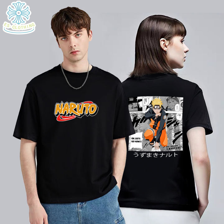 Stylish Men Black Naruto Anime Printed T-Shirt