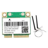 MPE-AXE3000H WiFi Card with Antenna WiFi 6E 2400Mbps Mini PCI-E for BT 5.2 802.11AX 2.4G/5G/6Ghz Wlan Network Card Replacement Accessories