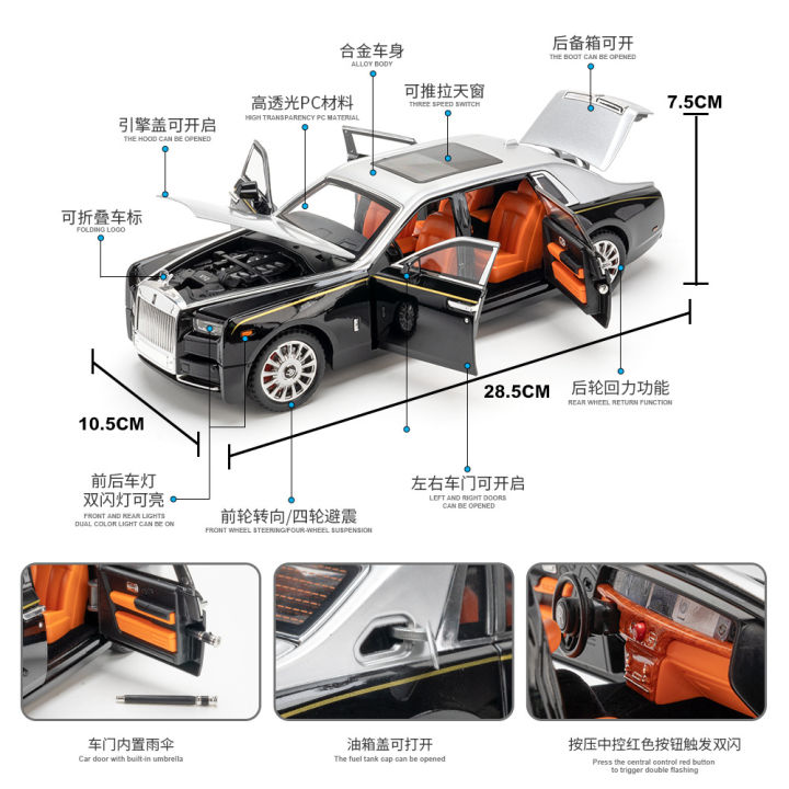 1-18-rolls-royce-phantom-จำลอง-diecast-โลหะผสมรุ่นรถเสียงดึงกลับคอลเลกชันเด็กของเล่นของขวัญ-a620