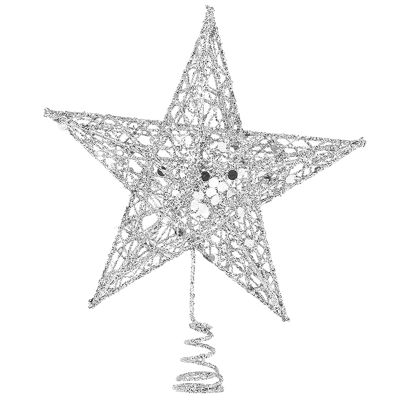 25cm Christmas Tree Star Top Hat New Year Decoration Sparkling Tree Top Star of Bethlehem