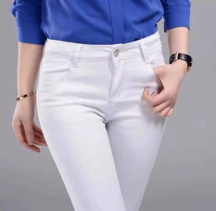 plus size white pant ladies jeans pants skinny jeans good quality white ...