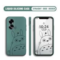 เคสโทรศัพท์สำหรับ A18 OPPO A38 Ghibli Miyazaki Hayao เพื่อนบ้านโตโตโตโร่เคสโทรศัพท์ปลอกซิลิโคนเหลวทรงสี่เหลี่ยมดั้งเดิมคลุมทั้งหมดกล้องเคสป้องกันทนแรงกระแทก