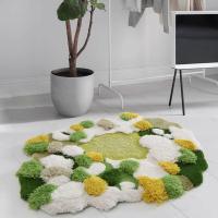 Green Moss Leaf Bath Mat Non-Slip Moss Bathroom Rugs Super Absorbent Bath Mat Soft Microfiber Machine Washable Shower Mat Cute