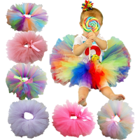 Unicorn Girls Rainbow Color Baby Fluffy ti Birthday Party Costume Ball Gown Tutu Dance Skirt 100 Handmade