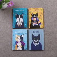 AlexiaFashion Cartoon Cat Travel Passport Cover Women Men Passport Credit Card Holder Case PU Leather Business Card Passport Wallet.