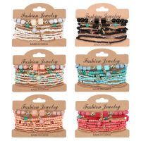 Bohemian Handmade Beads Bracelet Set For Women Summer Colorful Beaded Chain Bangle Girls Boho Jewelry Accessories Charms and Charm Bracelet