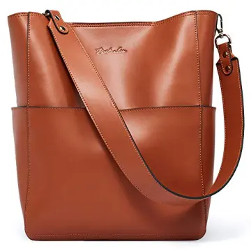 BOSTANTEN Women Leather Handbag Designer Top Handle Satchel Shoulder Bag Crossbody Purse, Pink