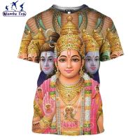 xzx180305    Mamba Top India God Of Destruction Shiva T Shirt Men Bull Ride Nandi 3D Printing Hinduism Vishnu