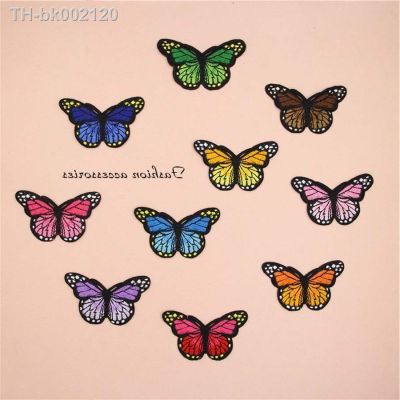 ✇● Fabric Embroidered Colored Butterfly Patch Clothes Sticker Bag Sew Iron On Applique DIY Apparel Sewing Clothing Accessories B146
