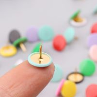 300pcs Home Office Drawing Pins Pushpin Thumbtack Cork Board Push Pin Photo Wall Map Markers Mixed Color D5QC Clips Pins Tacks