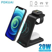 ☽▤► 3 in 1 20W Wireless Charger For iPhone 14 13 12 11 Rro XR X 8 Fast Induction Charging Dock Station For Apple Watch 8 Airpods Pro