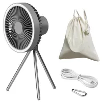 Ceiling Electric Fan Fan 10000MAh USB Tripod with Light Rechargeable Portable Circulator