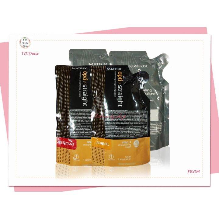 Matrix OptiStraight Rebonding Cream Set 125mlx2 Mini Kit Lazada PH