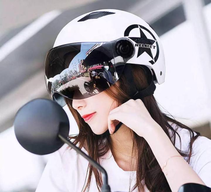 ACE SHOES Cute Fashion Half Open Face Motorcycle Helmet for Women #