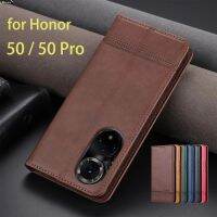 OBCREATOR เคสหนังดูดซับแม่เหล็ก,รองรับ Fundas Coque เคสป้องกันฝาปิดแบบพับสำหรับ Huawei Honor 50 Honor50 Pro