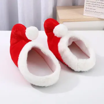 Red fuzzy best sale house slippers