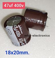 (1ตัว) 47uf 400v 105 ํC Nichicon 18x20mm. Electrolyte Capacitor