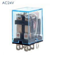 รีเลย์ขดลวด10a ไฟฟ้า220V Dc 12V 24V สวิตช์รีเลย์แม่เหล็กไฟฟ้าขนาดเล็กรถยนต์8pin โมดูล Omron