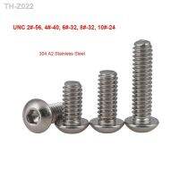 UNC Round Head Hex Hexagon Socket Machine Screws 304 Stainless Steel Pan Head Allen Bolts 2 -56 4 -40 6 -32 8 -32 10 -24