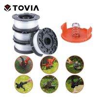 T TOVIA Trimmer Spool 4แพ็ค &amp; Amp Spring &amp; Amp Spool สำหรับแบล็คเด็กเกอร์หมวกสปริงเครื่องตัดหญ้าอุปกรณ์เครื่องตัดหญ้า