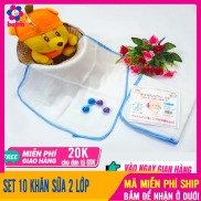 SET 10 Khăn Xô Cho Bé 2 LỚP MỀM MẠI, Siêu Thấm, Không Xù Lông