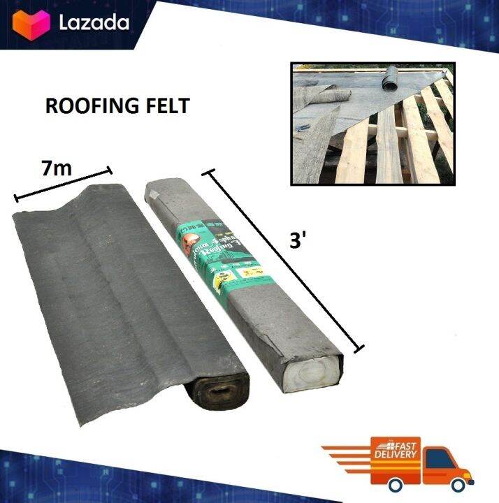 7M Heavy Duty Tarred Waterproof Roofing Felt Underground protection