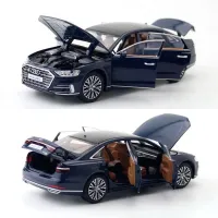 (ร้อน) JACKIEKIM Diecast ของเล่นรุ่น1:32 Scale Audi A8L Super Car ประตูเปิดเสียง &amp; Light การศึกษาคอลเลกชันของขวัญเด็ก