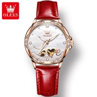 OLEVS 6613 Fashion Watch For Women Ceramic Band Waterproof Automatic Mechanical Women Wristwatches